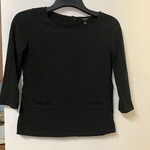 Ann Taylor Petite Classic Black Women's Top